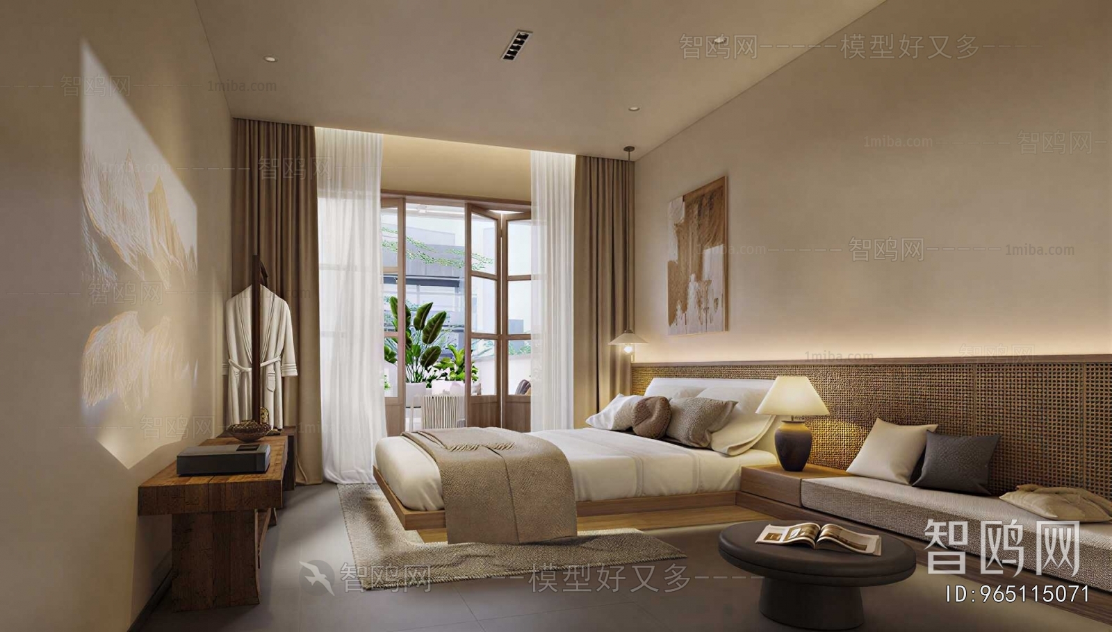 Wabi-sabi Style Bedroom