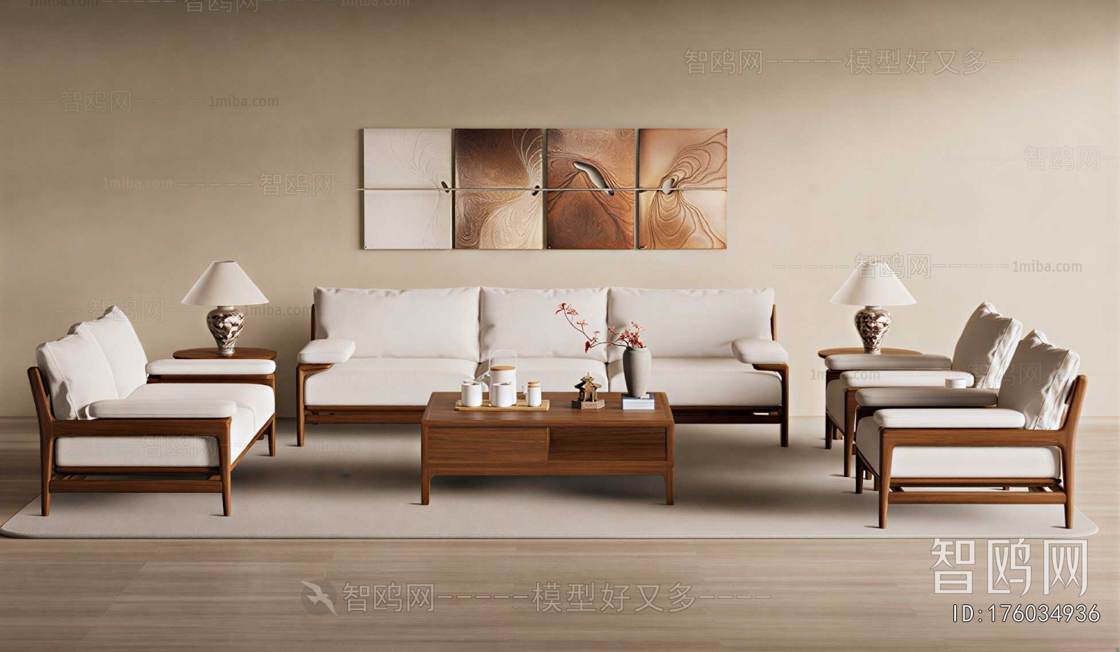 New Chinese Style Sofa Combination