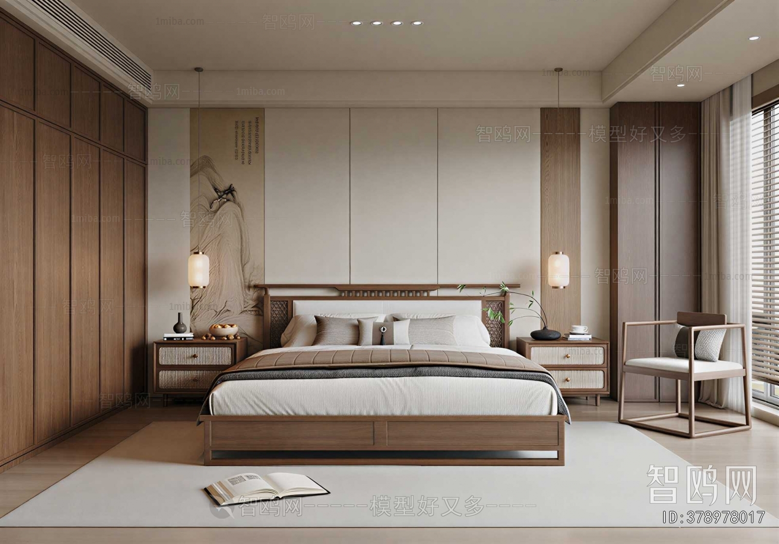 New Chinese Style Bedroom