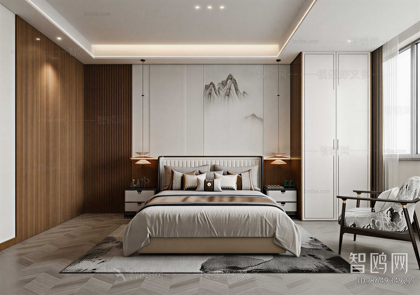 New Chinese Style Bedroom