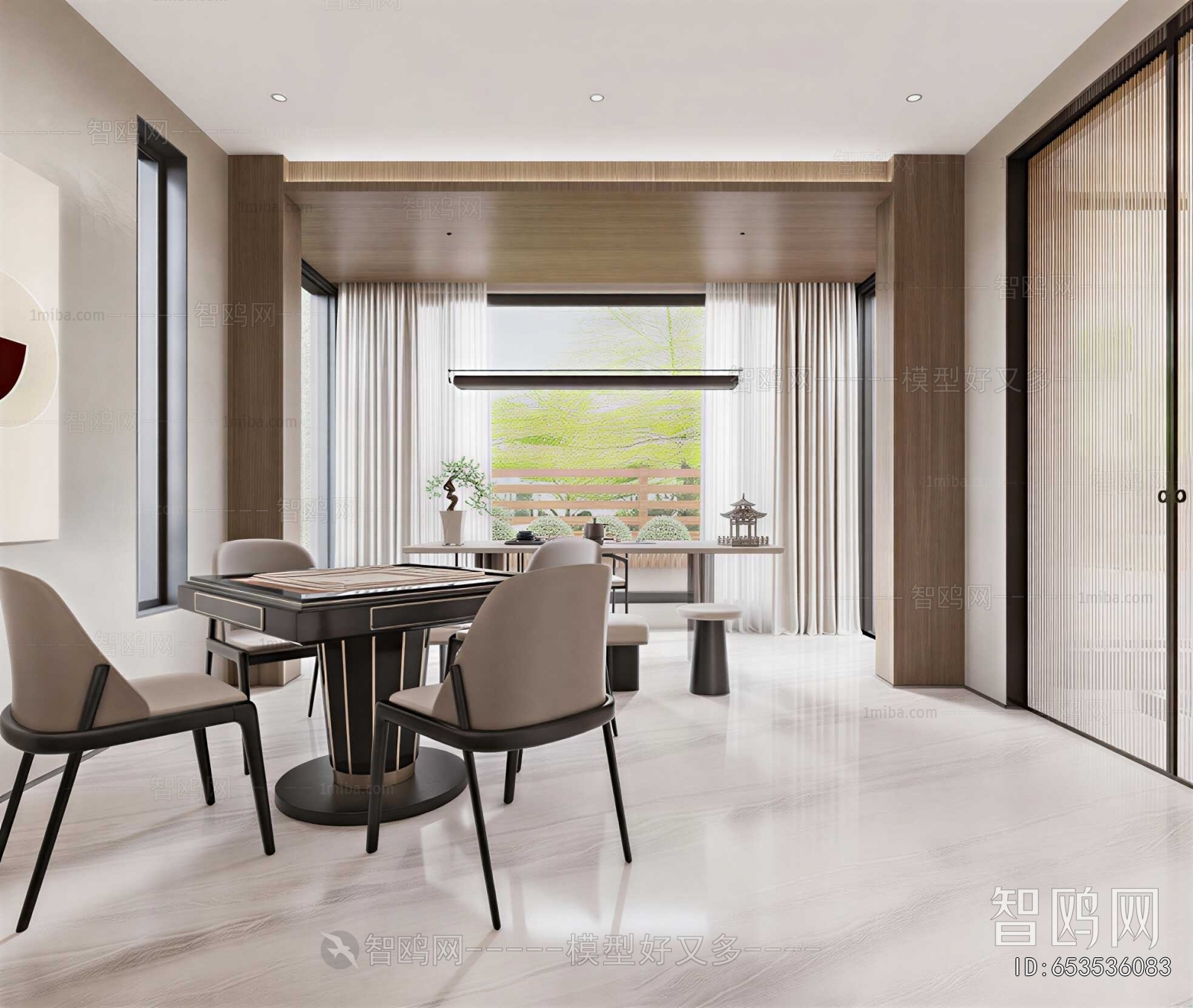 New Chinese Style Chess And Card Room