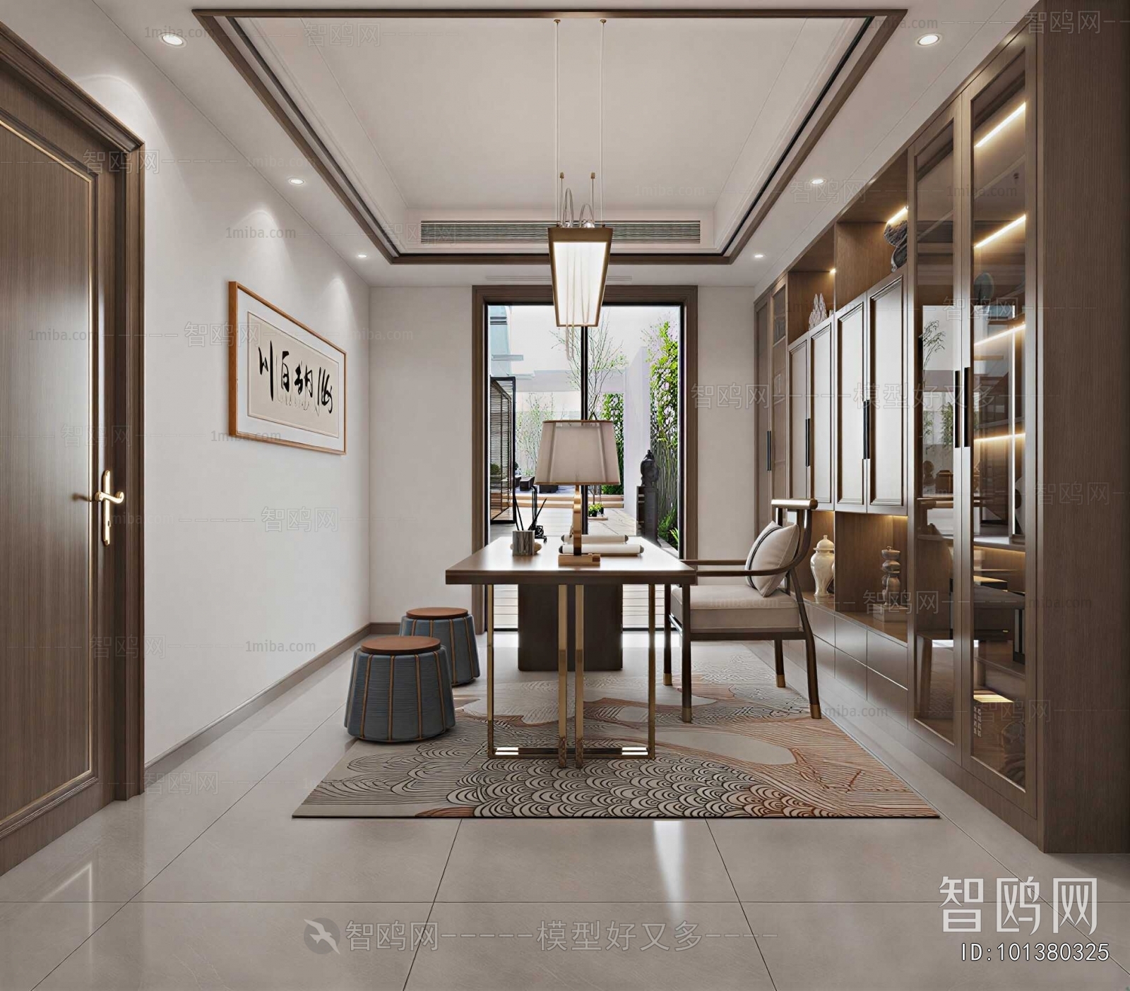 New Chinese Style Study Space