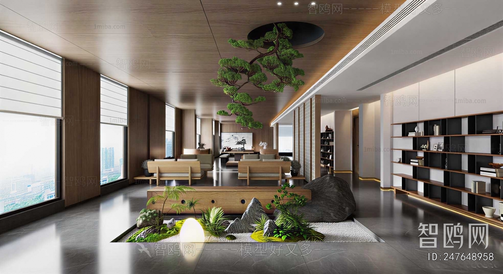 New Chinese Style Office Tea Room