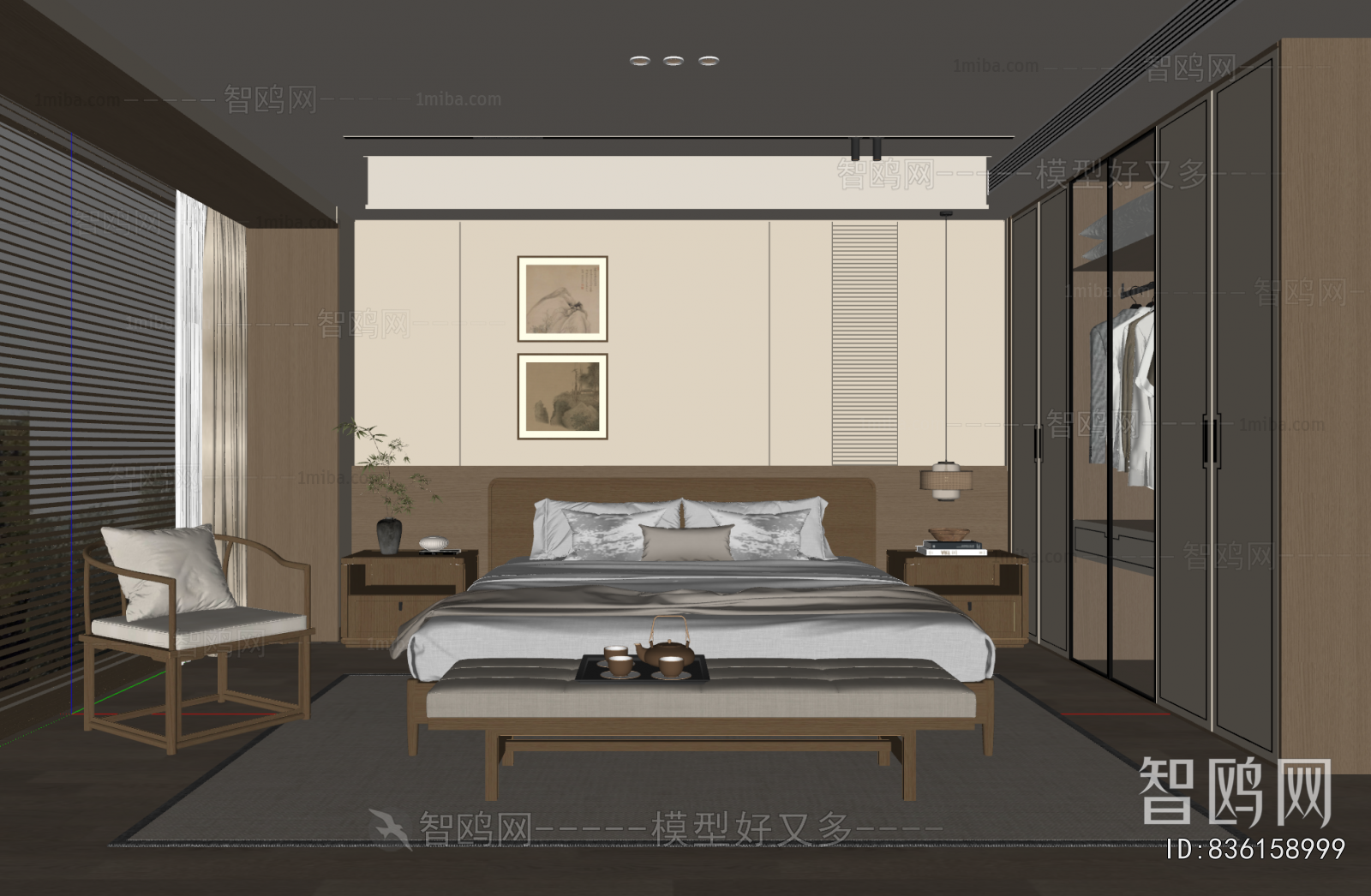 New Chinese Style Bedroom