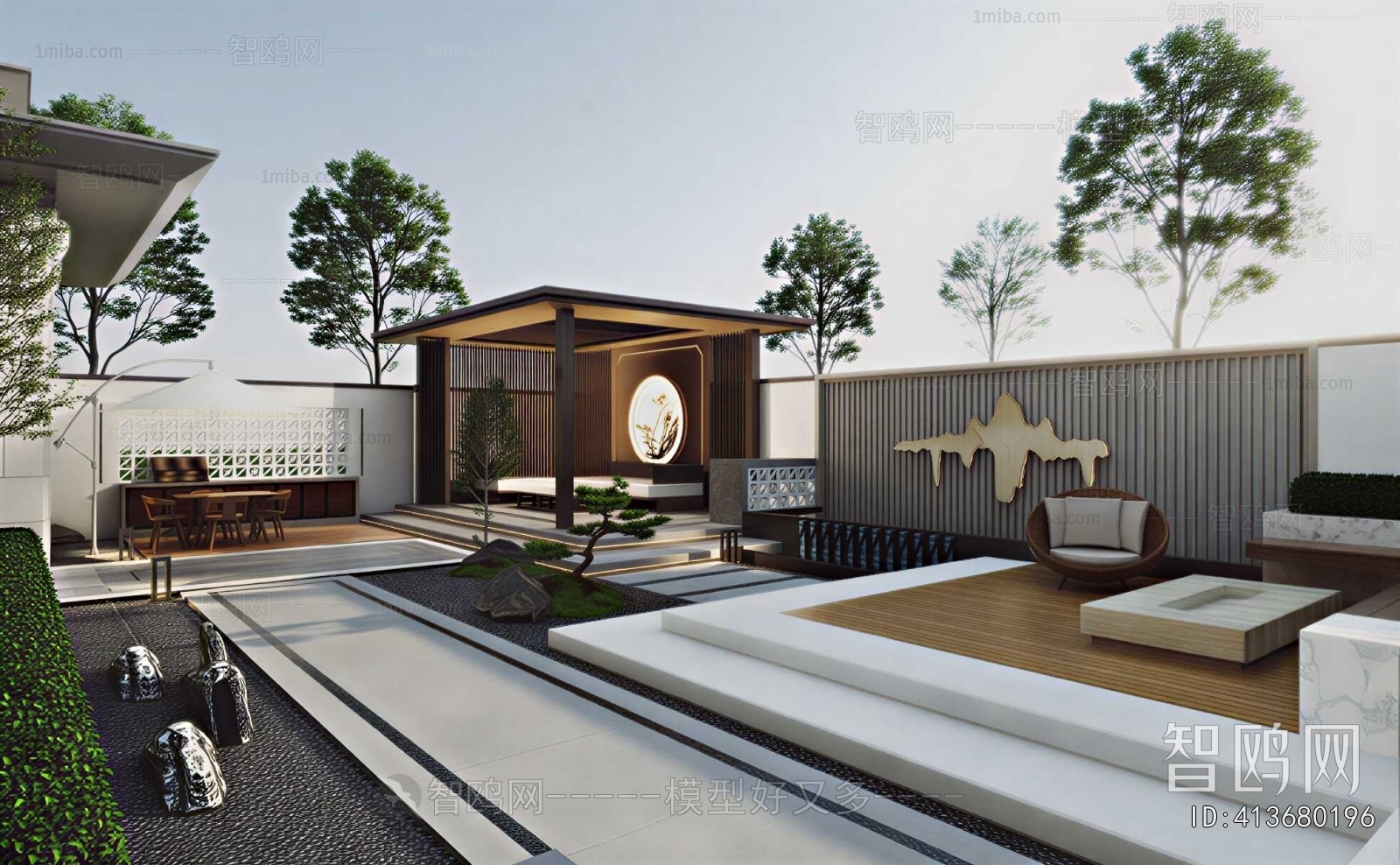 New Chinese Style Courtyard/landscape