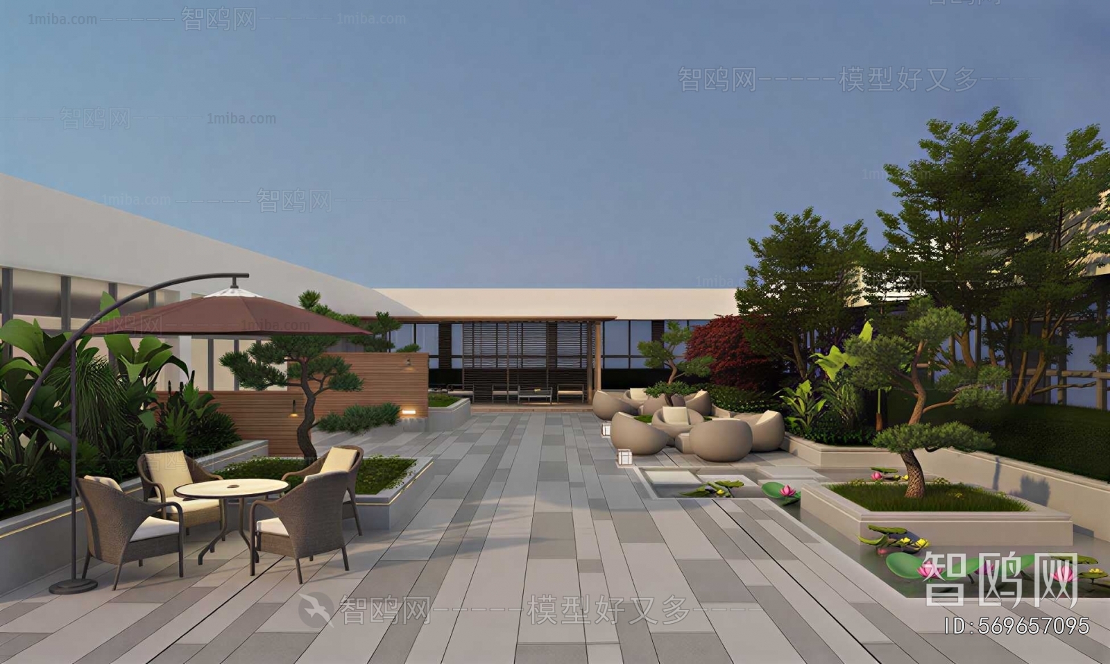 Modern Courtyard/landscape