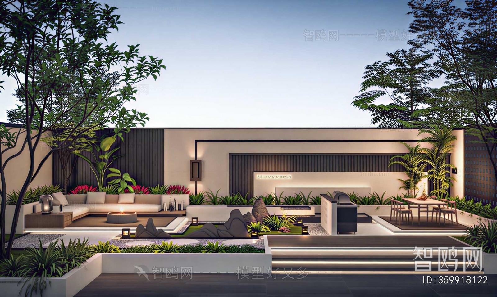 Modern Courtyard/landscape