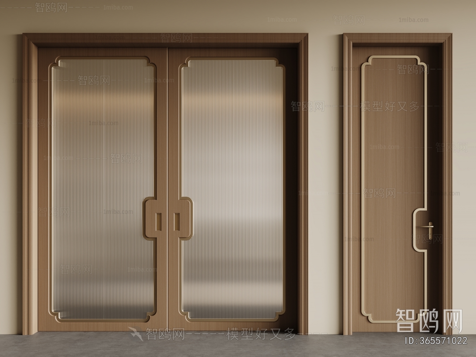 New Chinese Style Single Door