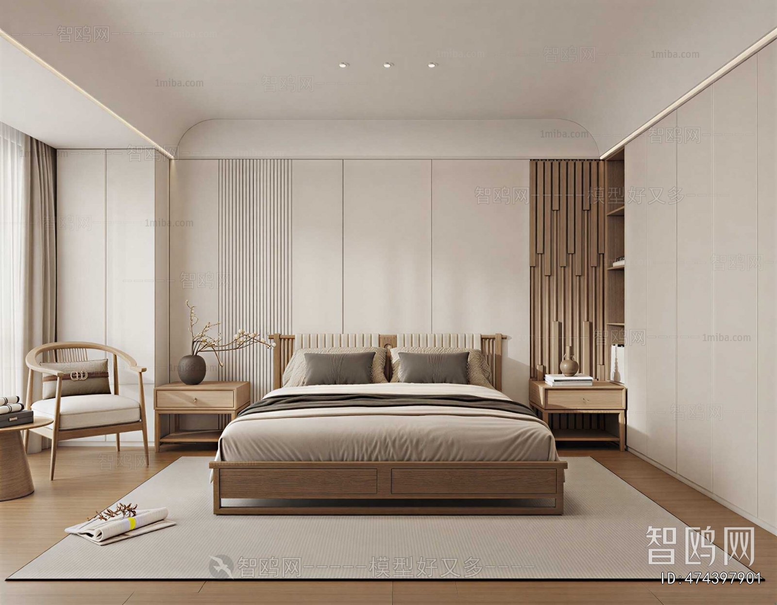 New Chinese Style Bedroom