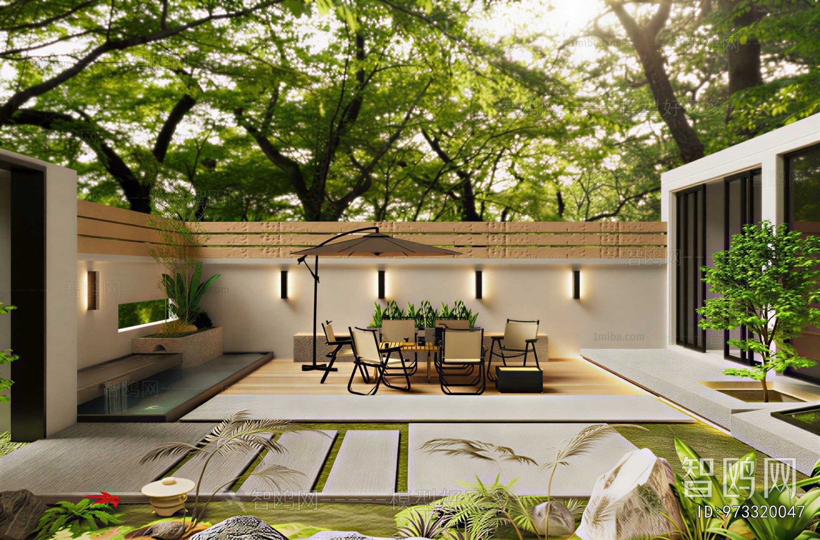 Modern Courtyard/landscape