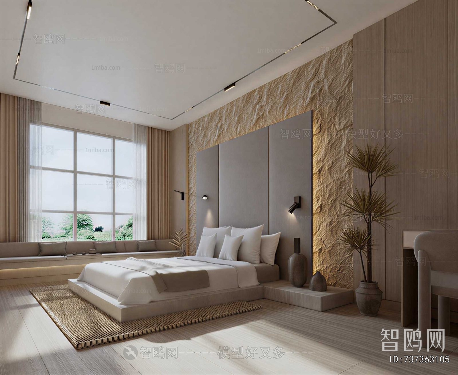 Wabi-sabi Style Bedroom