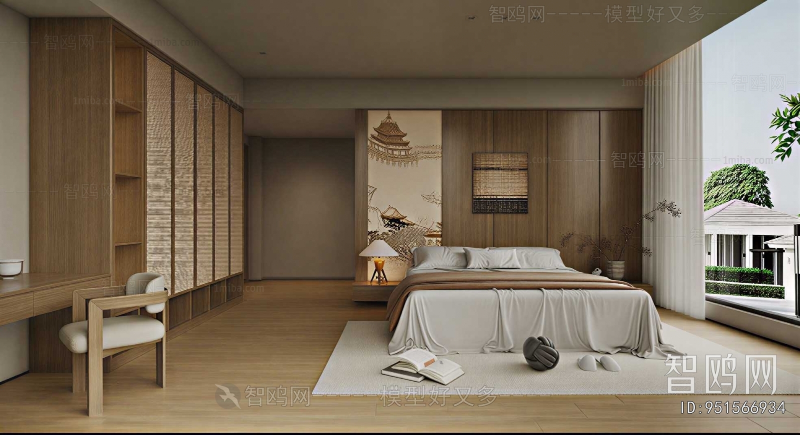 Wabi-sabi Style Bedroom