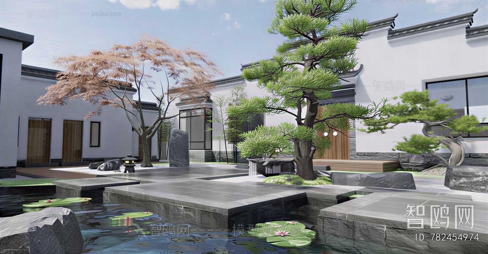 New Chinese Style Courtyard/landscape