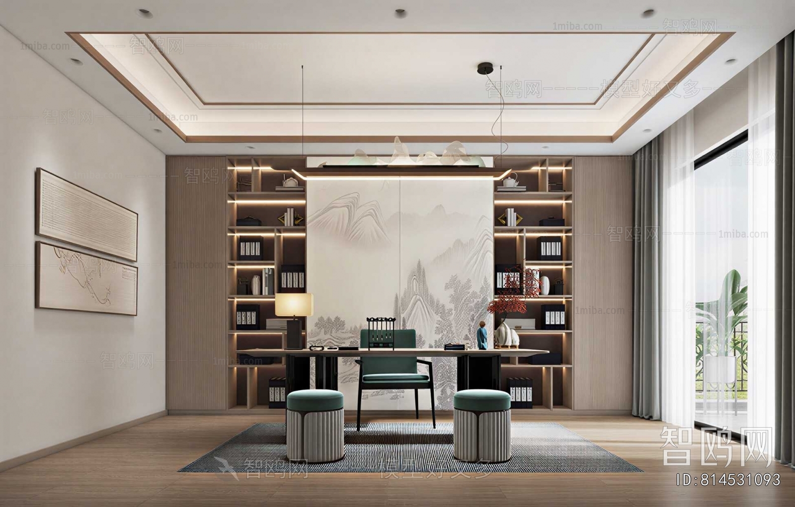 New Chinese Style Study Space