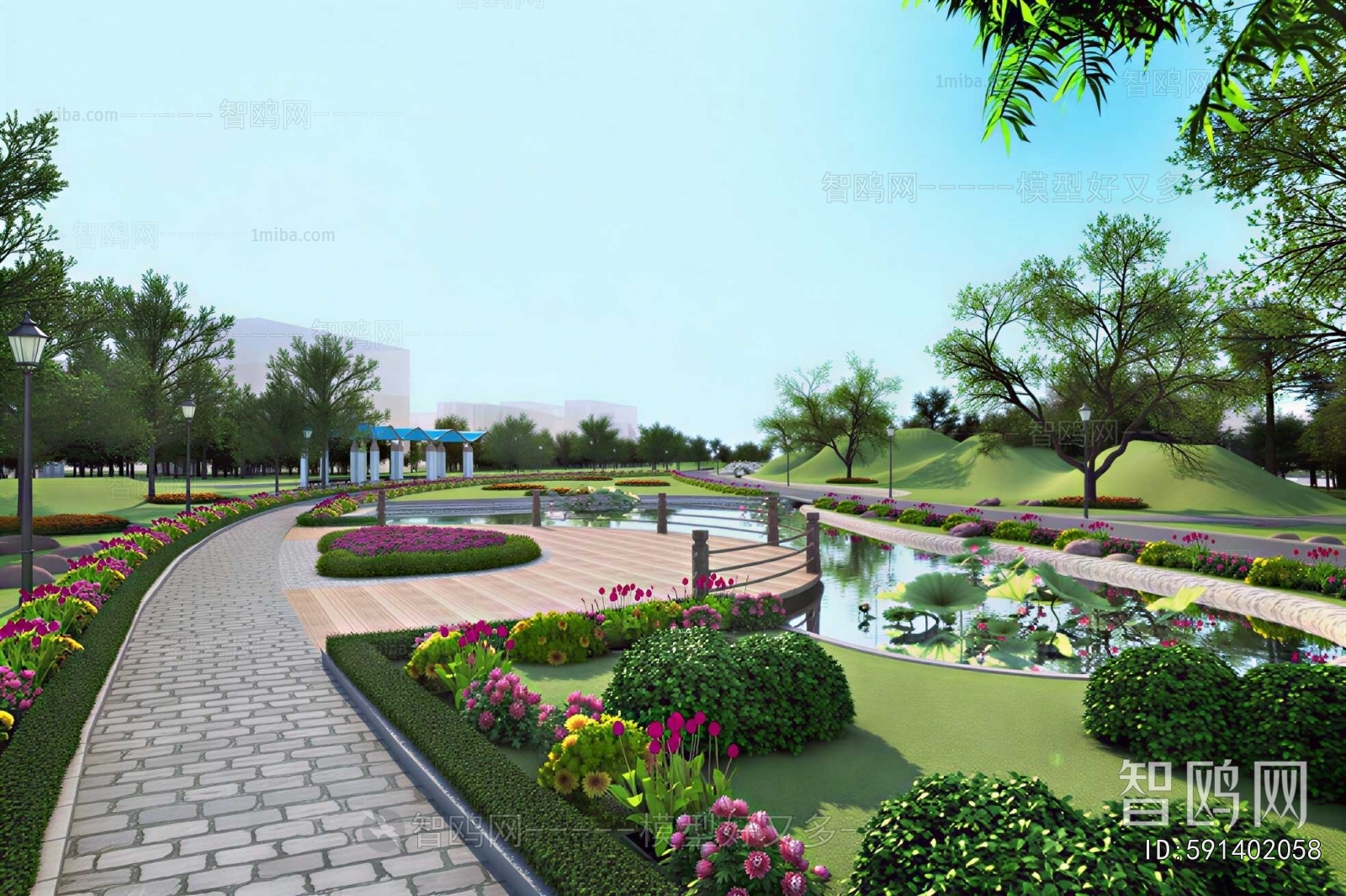 Modern Park Landscape