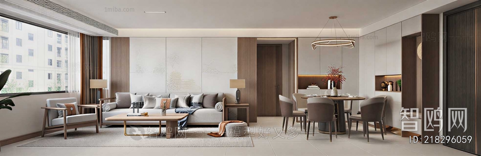 New Chinese Style A Living Room