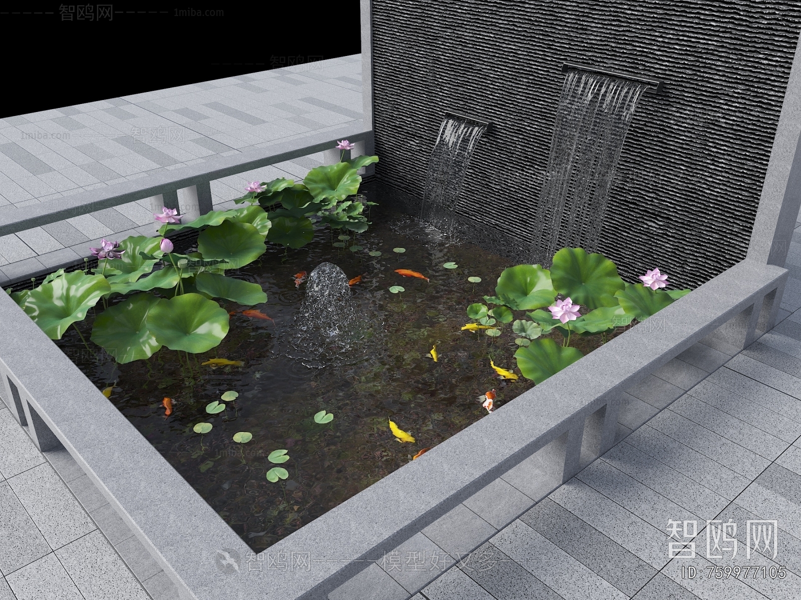 Chinese Style Rockery Waterscape