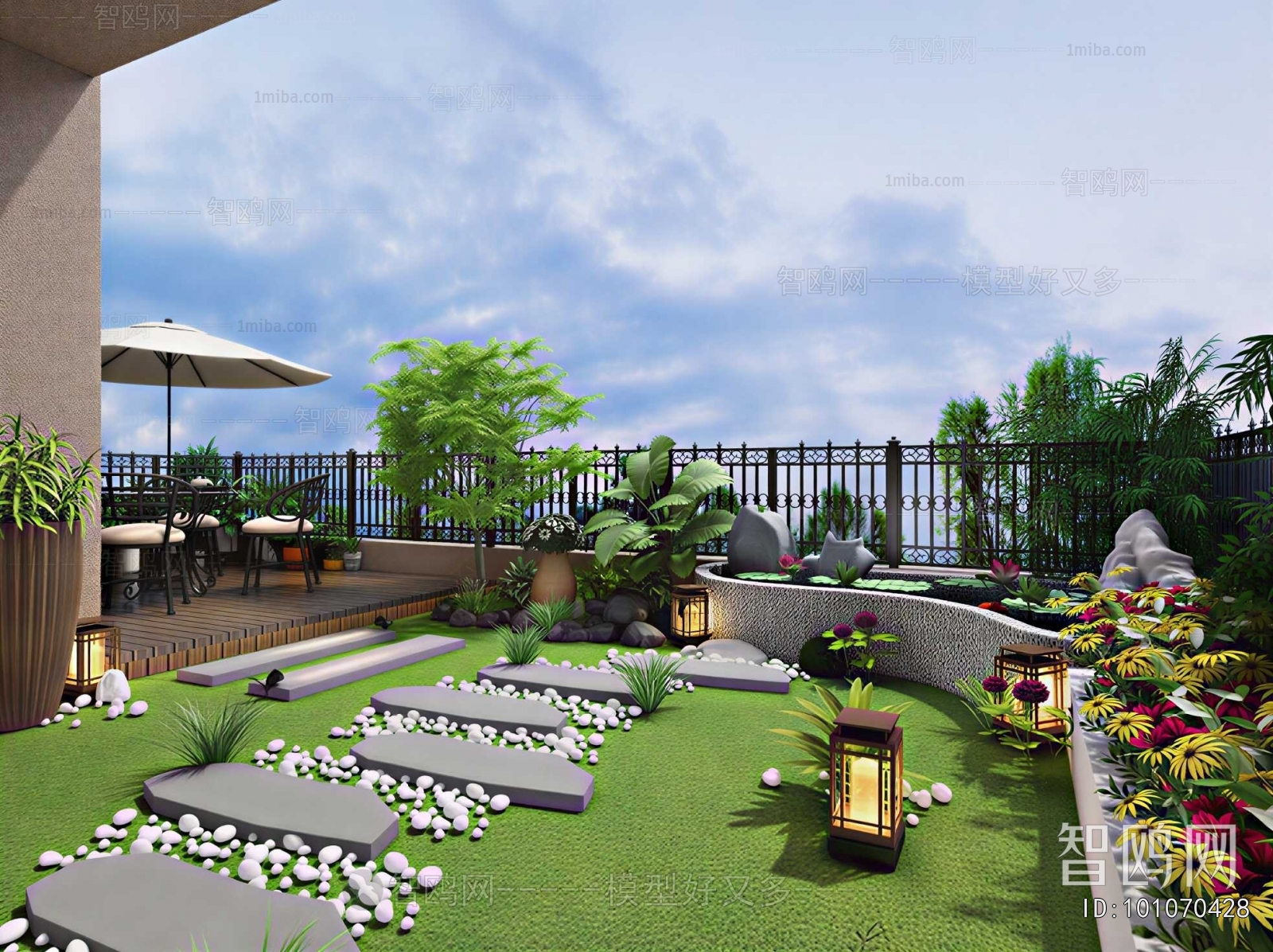 Modern Courtyard/landscape