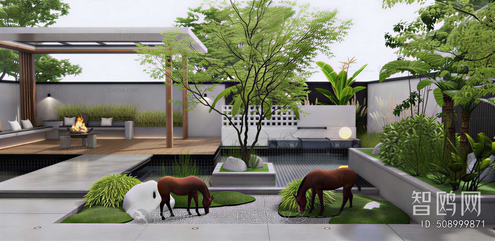 Modern Courtyard/landscape