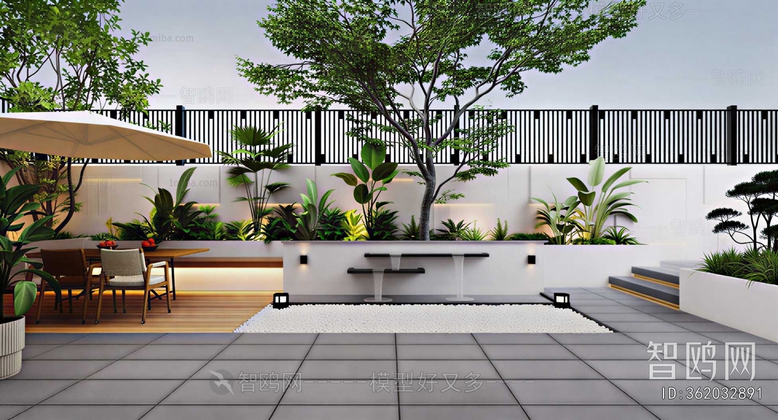 Modern Courtyard/landscape