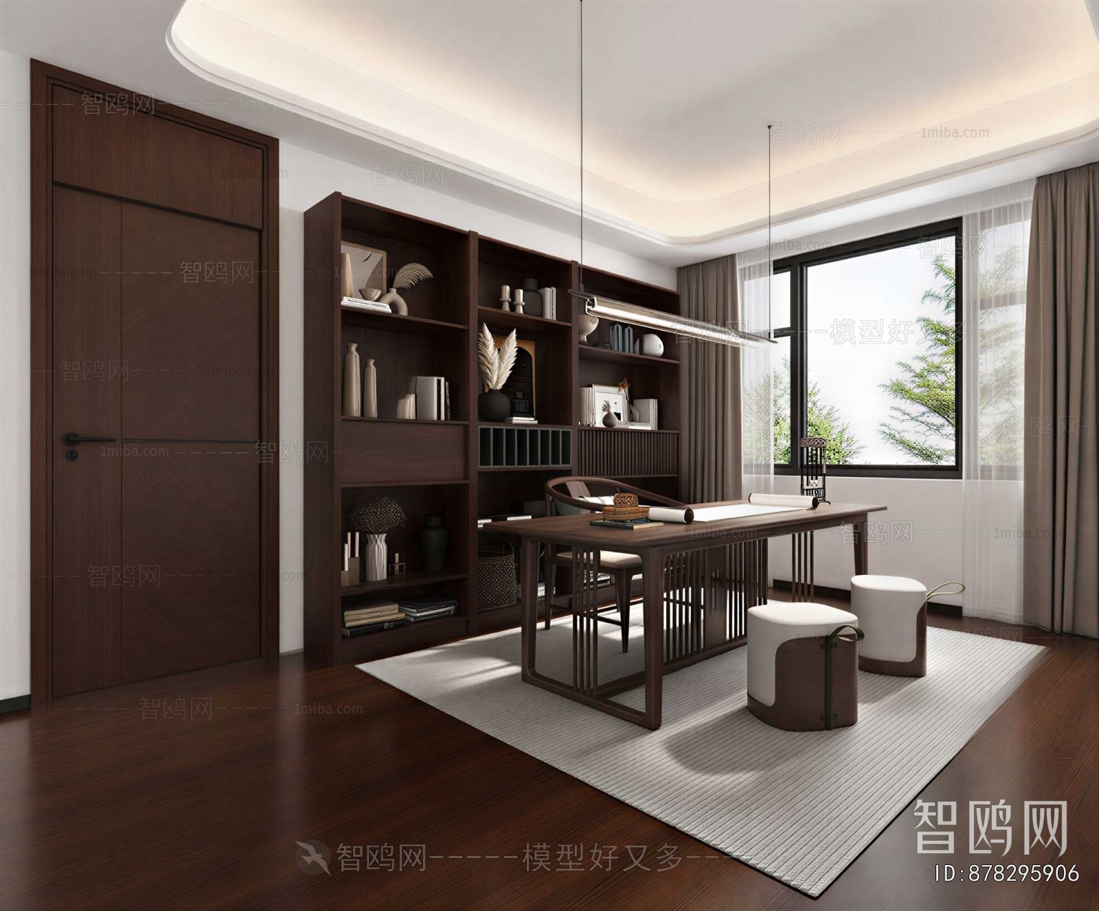New Chinese Style Study Space