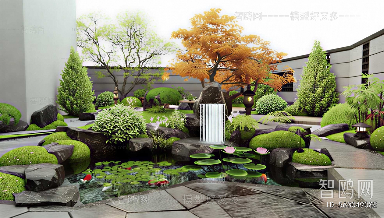New Chinese Style Courtyard/landscape