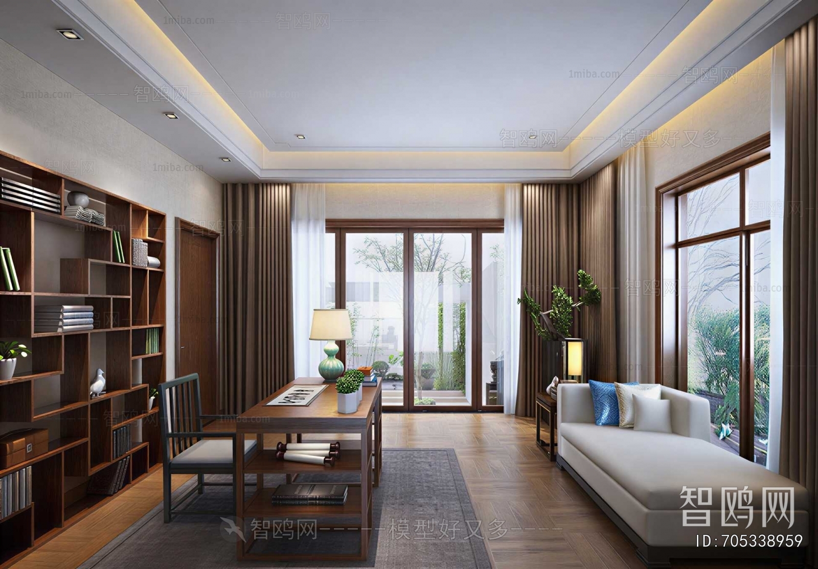 New Chinese Style Study Space