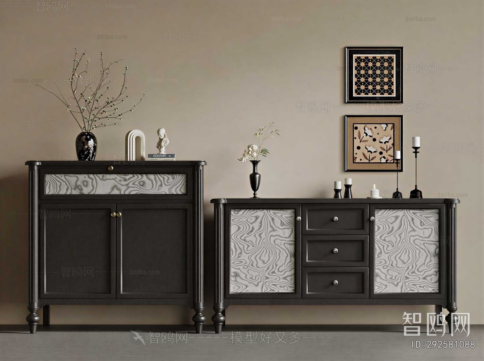 French Style Side Cabinet