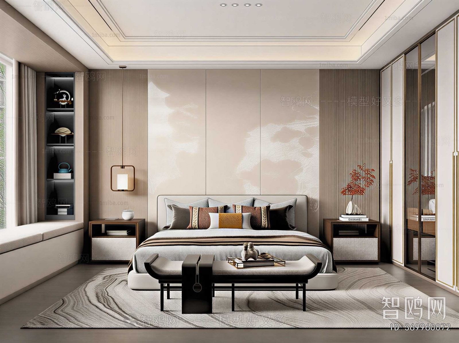 New Chinese Style Bedroom