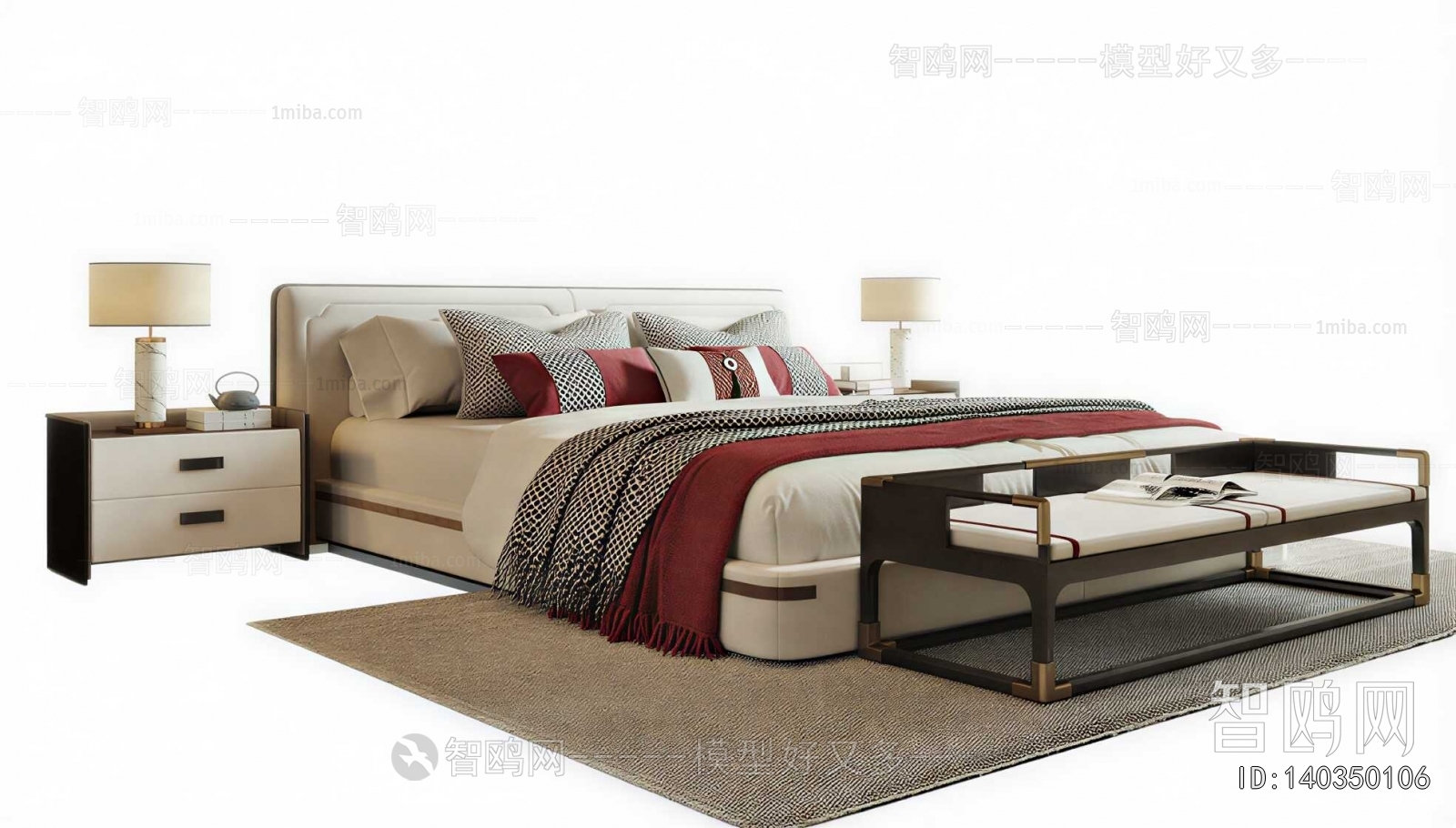 New Chinese Style Double Bed