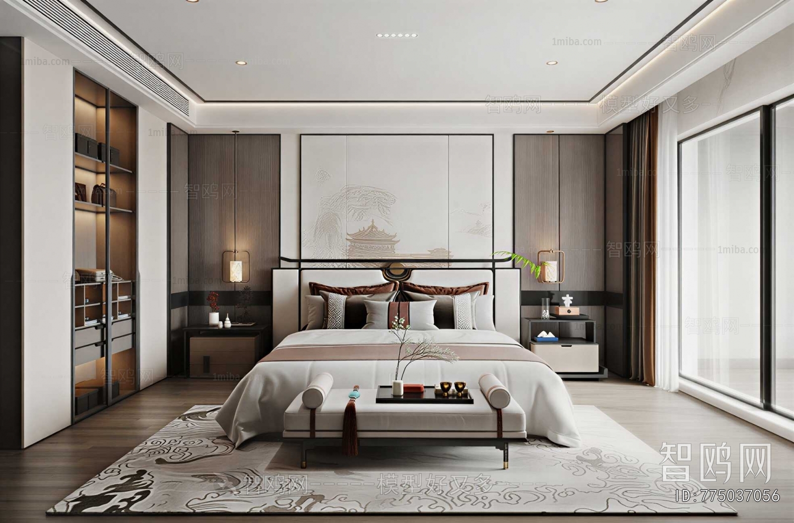 New Chinese Style Bedroom