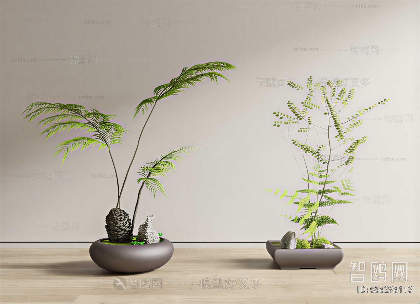 New Chinese Style Potted Green Plant