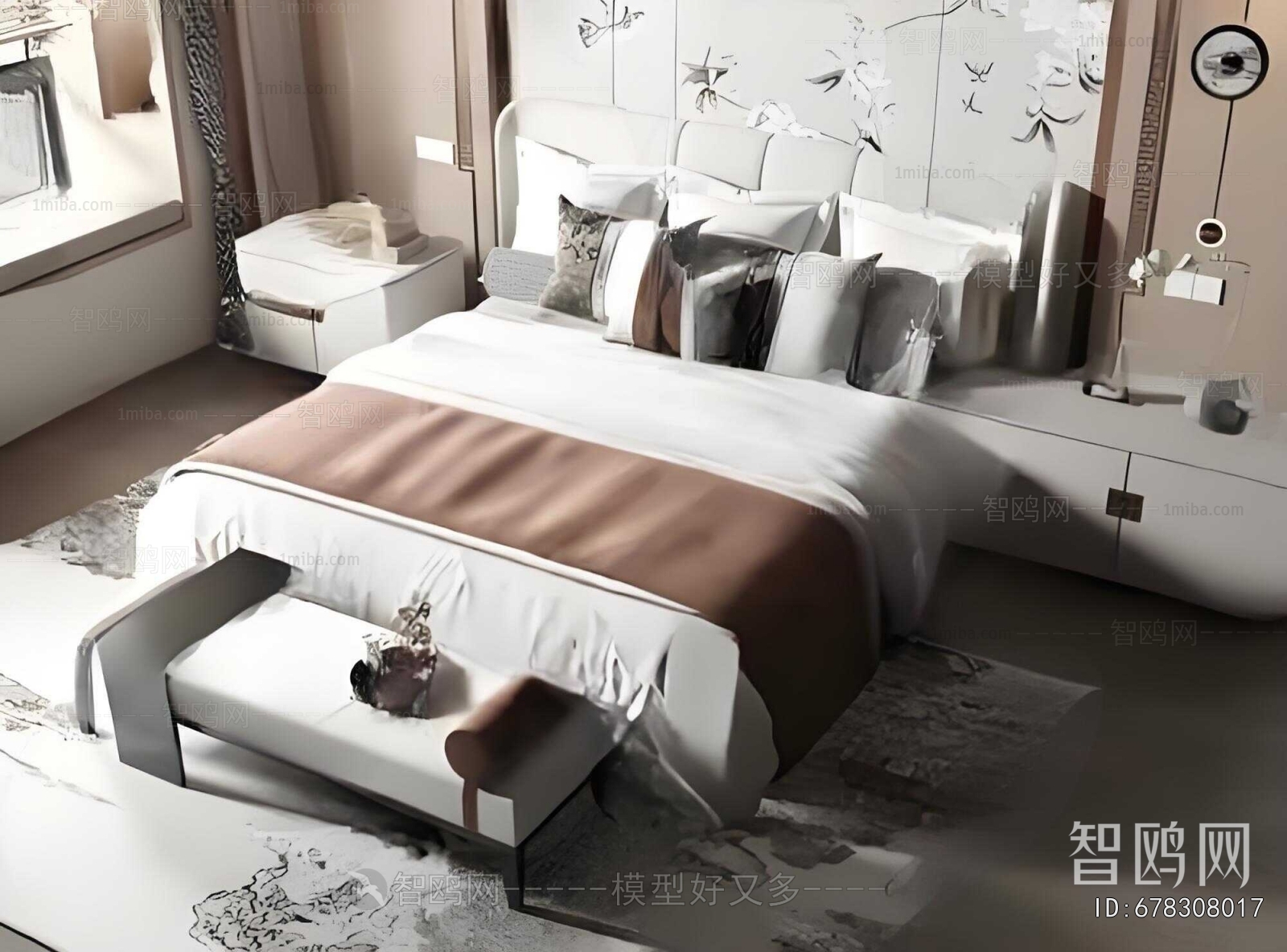 New Chinese Style Double Bed