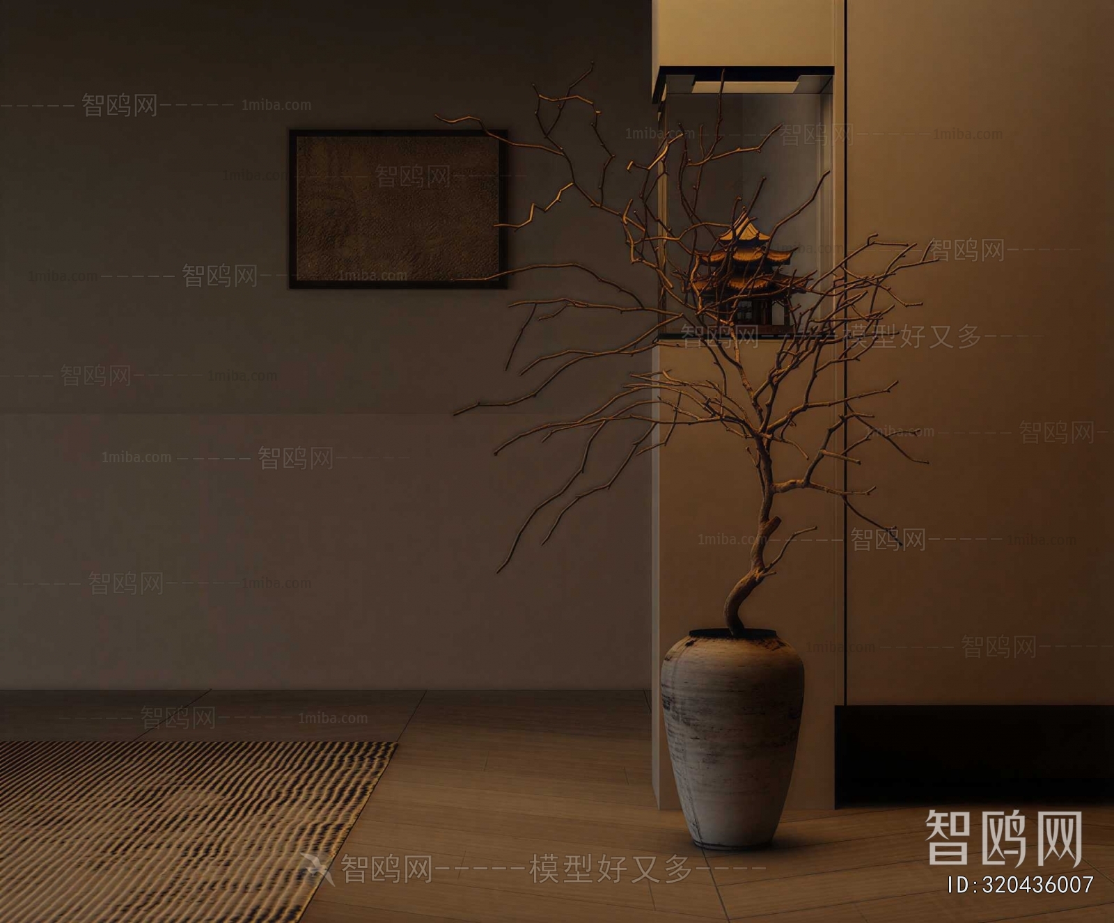 Wabi-sabi Style Dried Branch