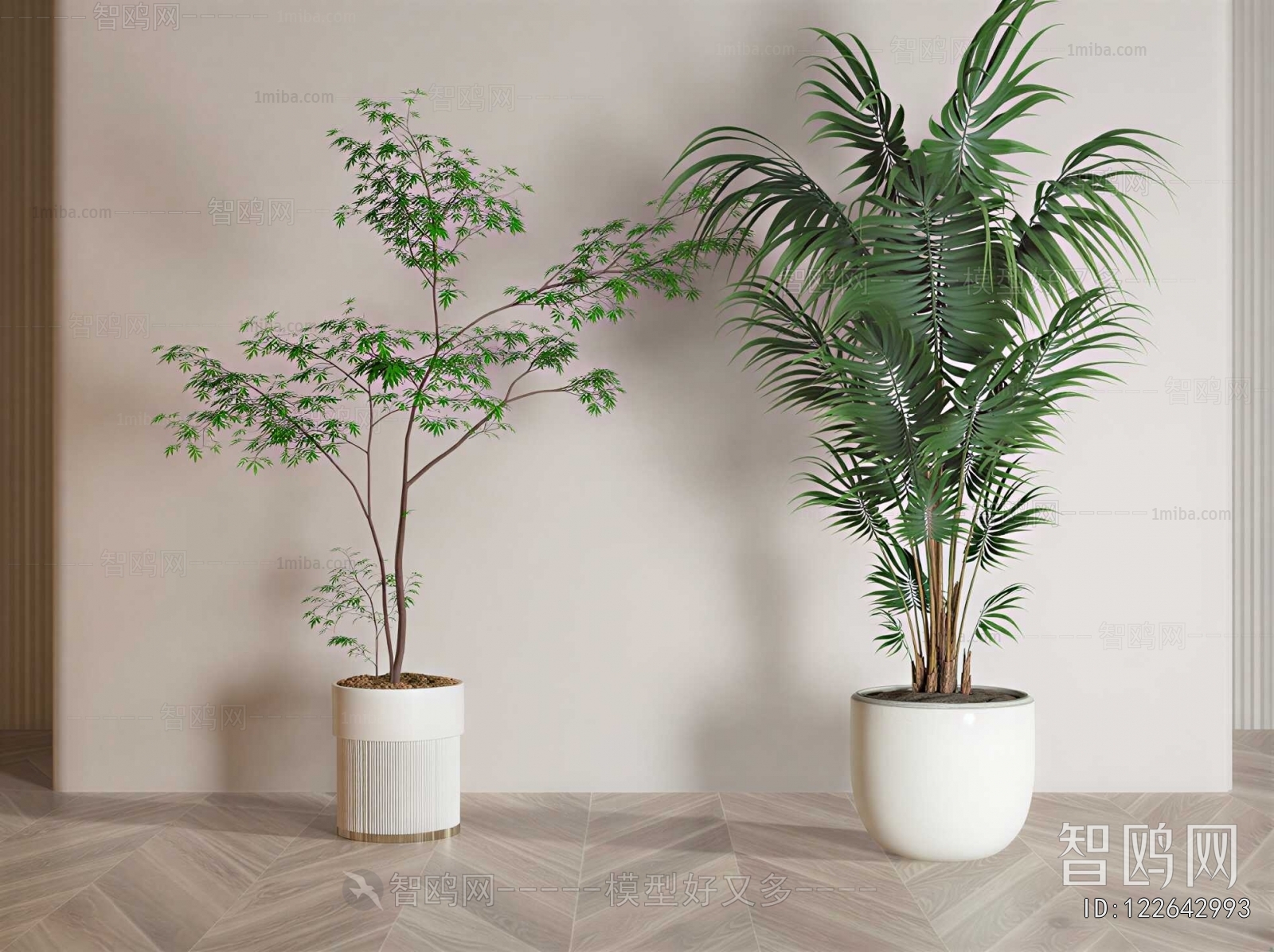Modern Ground Green Plant Potted Plants