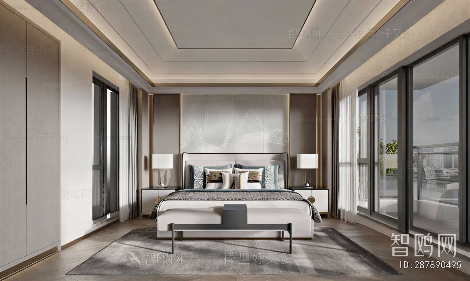 New Chinese Style Bedroom