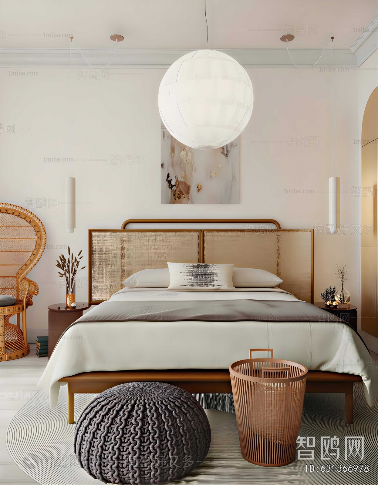 Wabi-sabi Style Bedroom