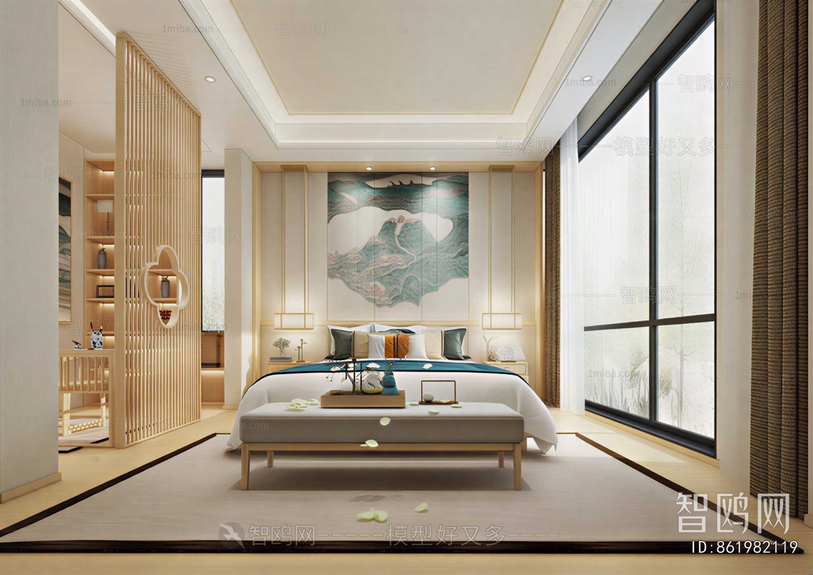 New Chinese Style Bedroom