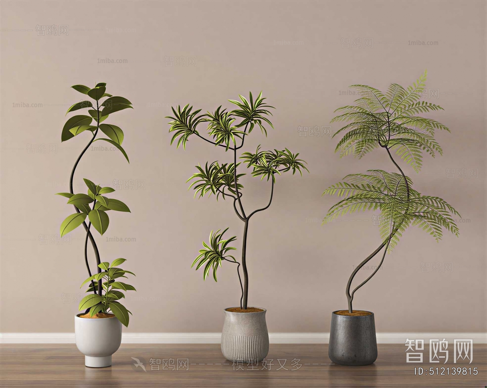 Modern Ground Green Plant Potted Plants