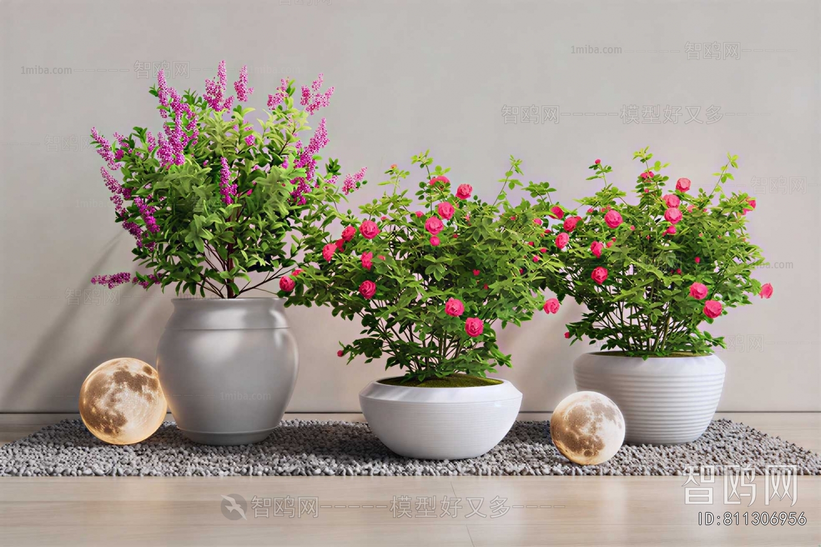 Modern Potted Green Plant