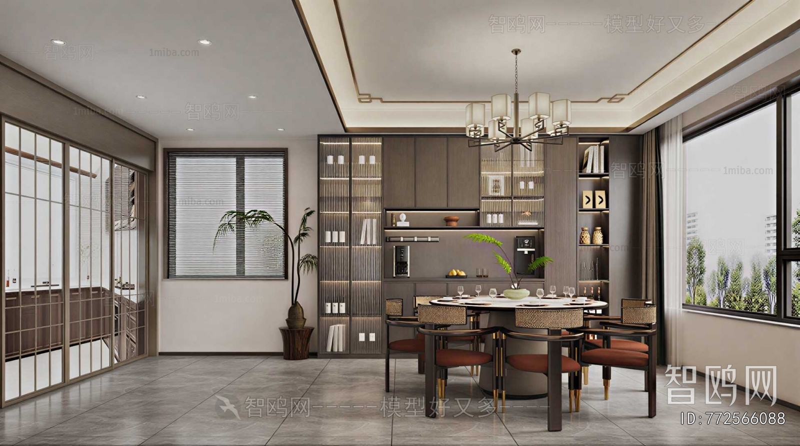 New Chinese Style Dining Room