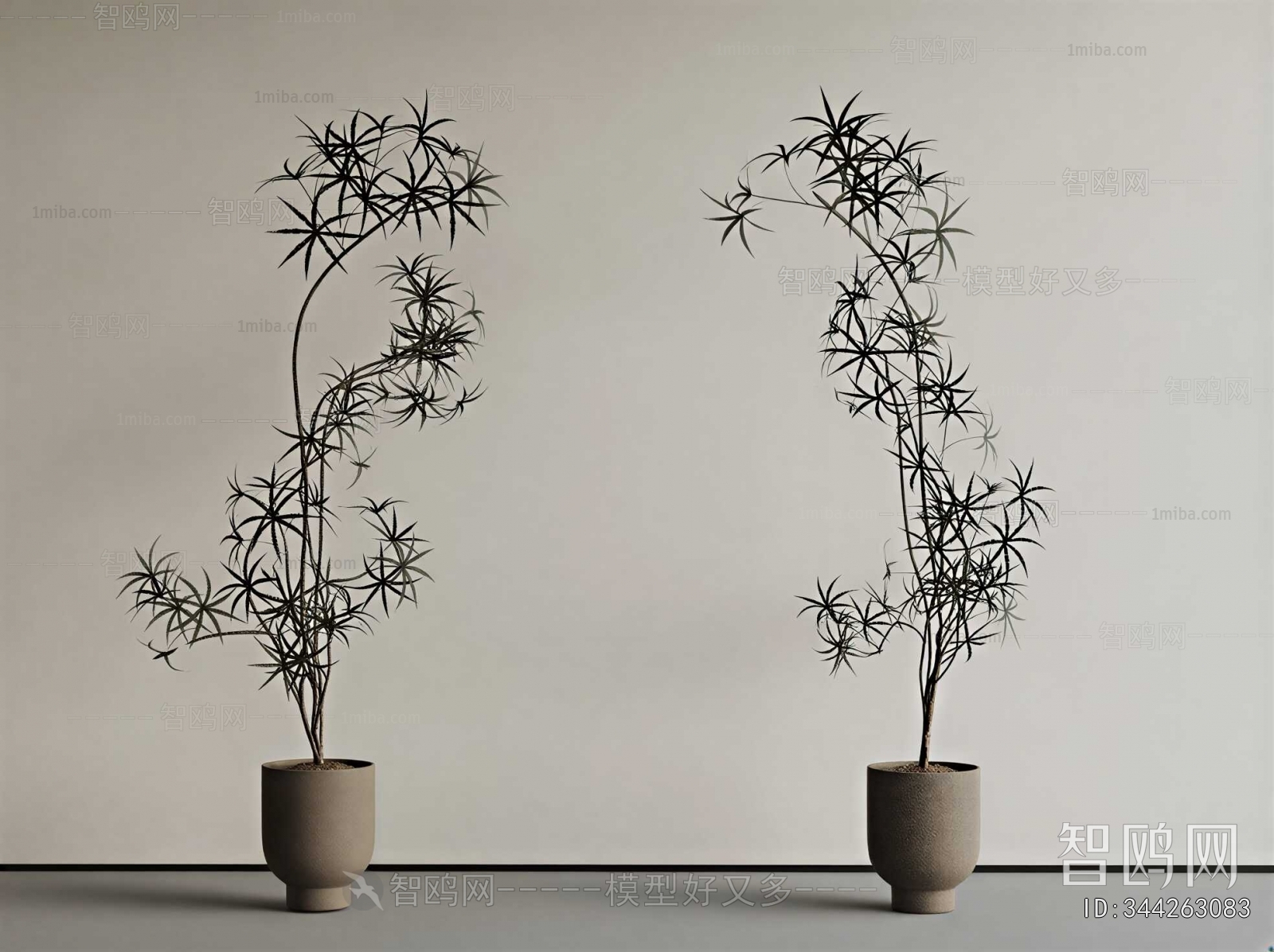 Modern Ground Green Plant Potted Plants