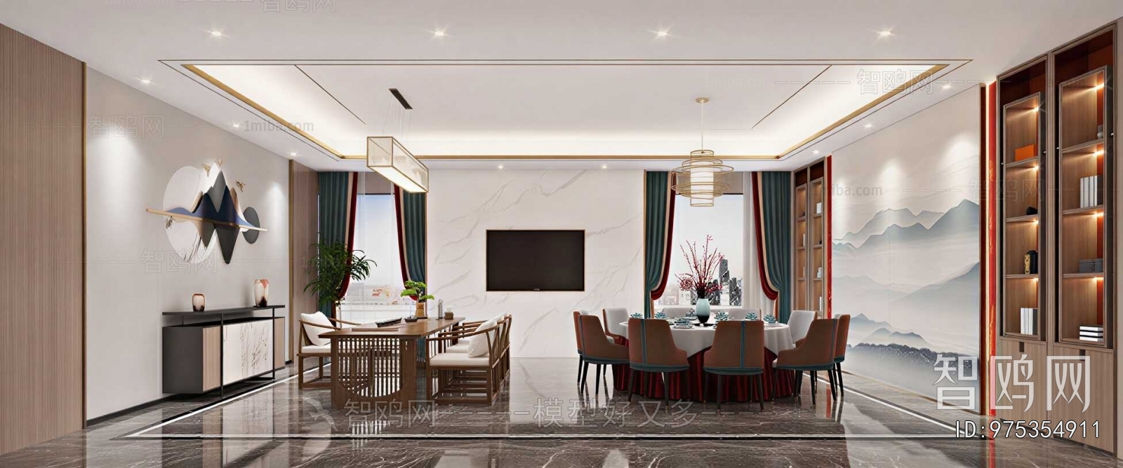 New Chinese Style Dining Room