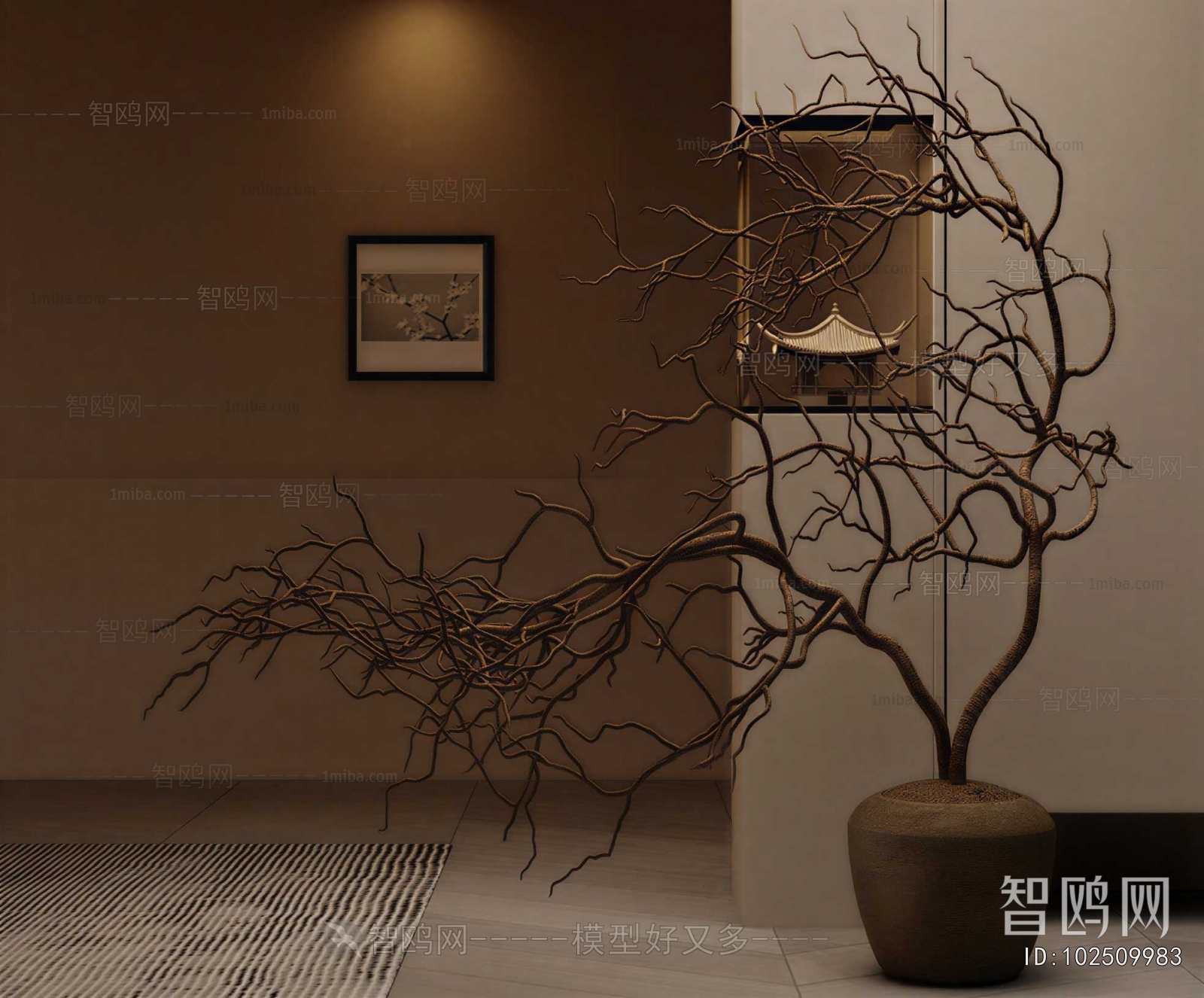 Wabi-sabi Style Dried Branch