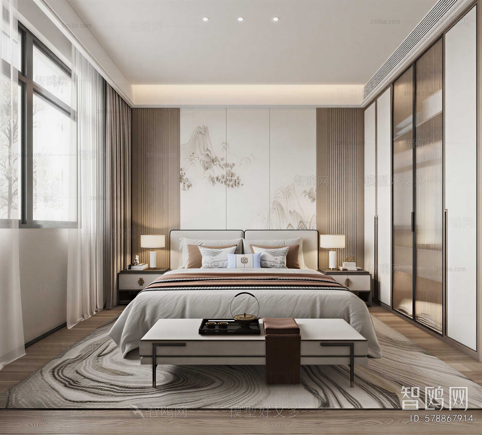 New Chinese Style Bedroom