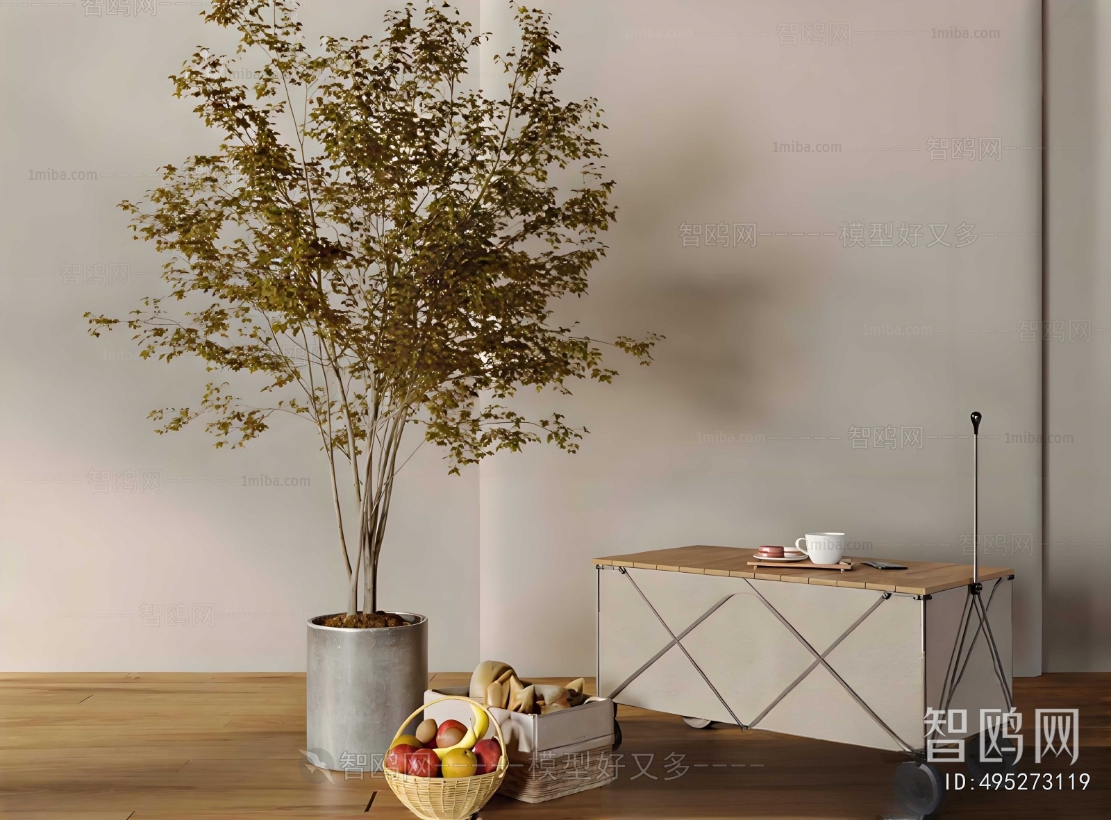 Modern Ground Green Plant Potted Plants