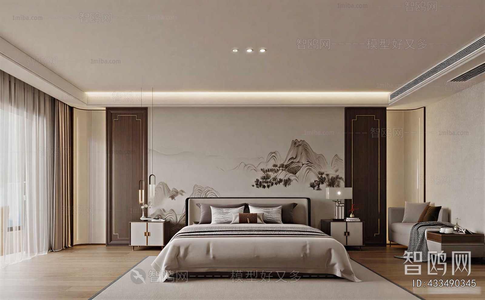New Chinese Style Bedroom