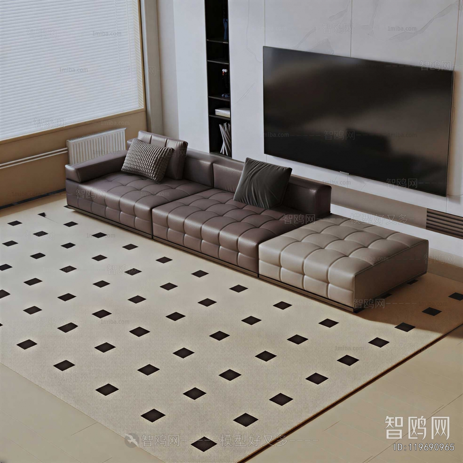 Modern Three-seat Sofa