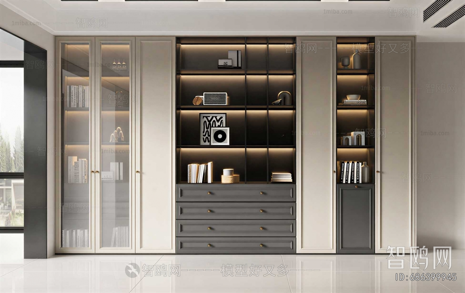 French Style Bookcase