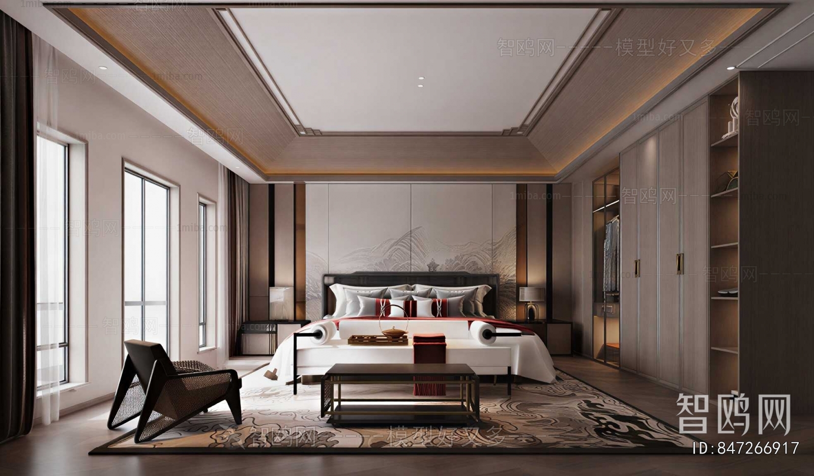 New Chinese Style Bedroom